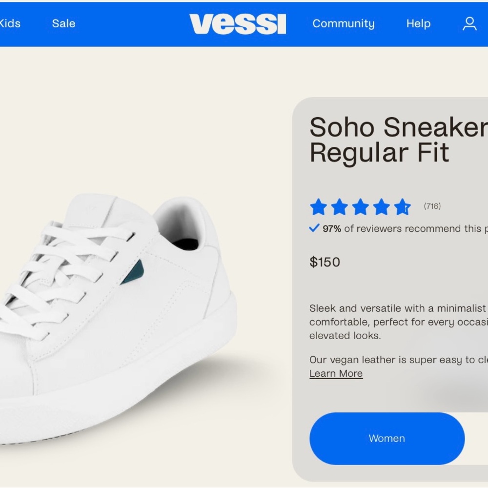 Vessi Soho Sneakers in Classic White